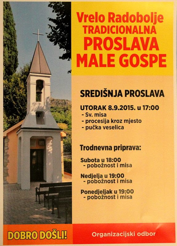 Vrelo Radobolje: Proslava blagdana Male Gospe