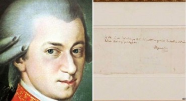 Mozartovo pismo na aukciji prodano za 217.000 dolara