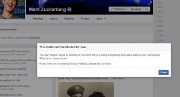 Mark Zuckerberg, Facebook, blokada