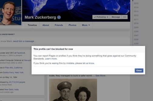 Na Facebooku nitko ne može blokirati Marka Zuckerberga