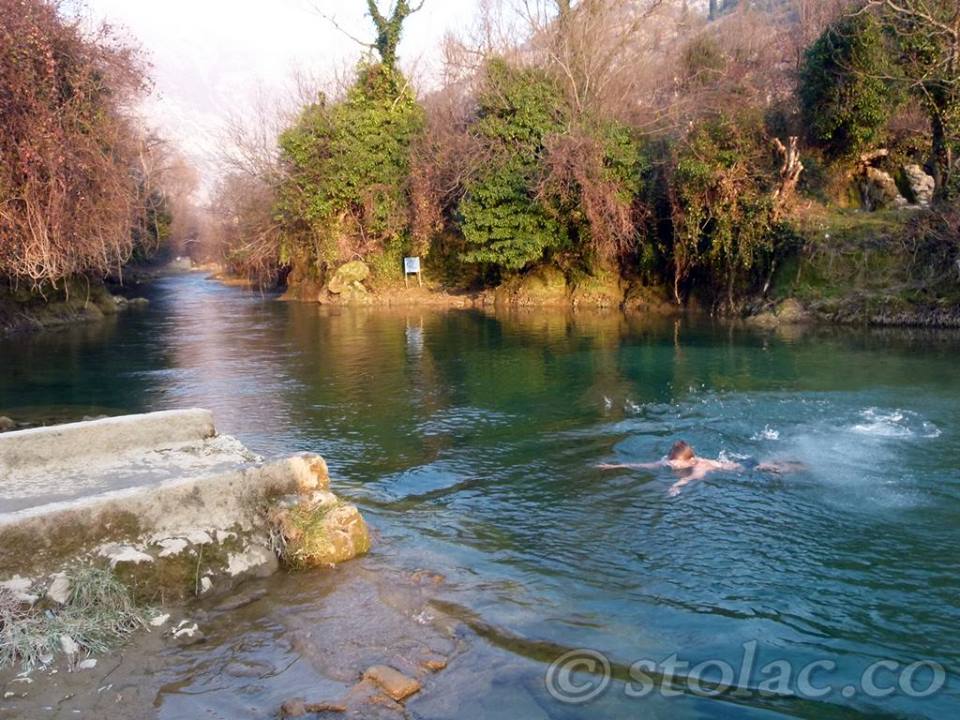 Stolac: Kupanje u Bregavi 28.12.2015