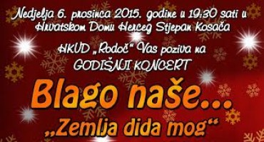 HKUD RODOČ: Godišnji koncert Blago naše…Zemlja dide mog 