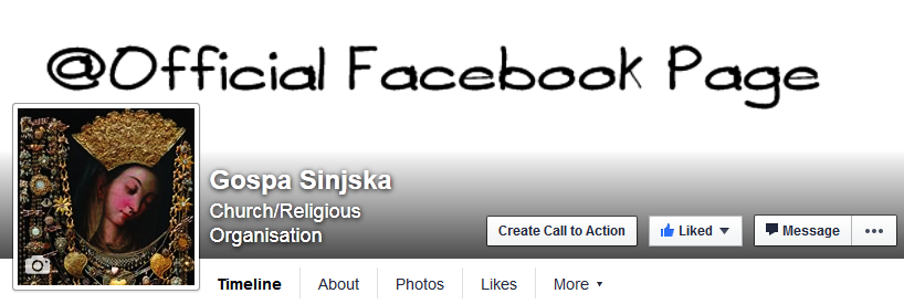 Sinj: Facebook stranica svetišta Gospe Sinjske