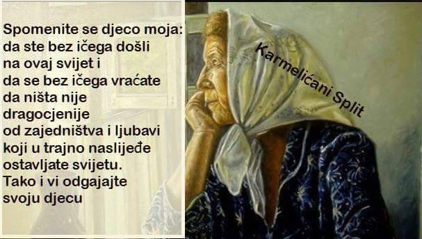 Ovo pismo može samo napisati ...majka