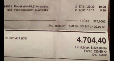 kladionice, listić, uplatio listić 