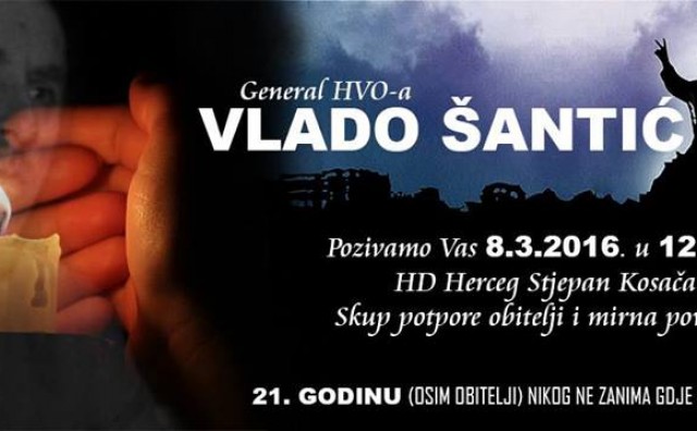 Dvadeset i jedna godina od misterioznog ubojstva generala HVO-a Vlade Šantića