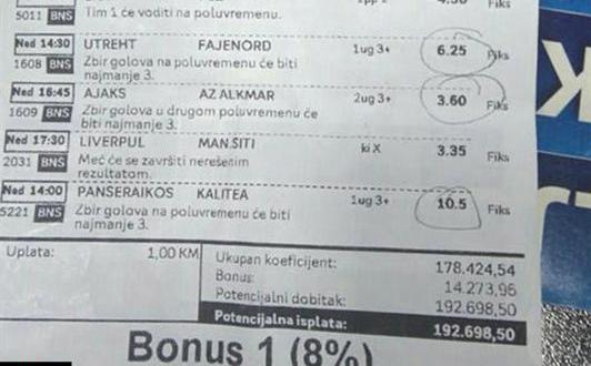 kladionica, kladioničar, dobitak