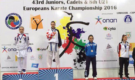 Članica Karate kluba Hercegovina Zagreb Tina Marić osvojila zlatnu medalju na Europskom prvenstvu 