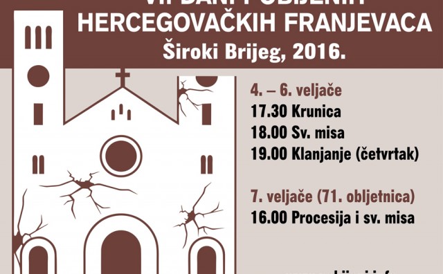 Šesti Dani pobijenih hercegovačkih franjevaca