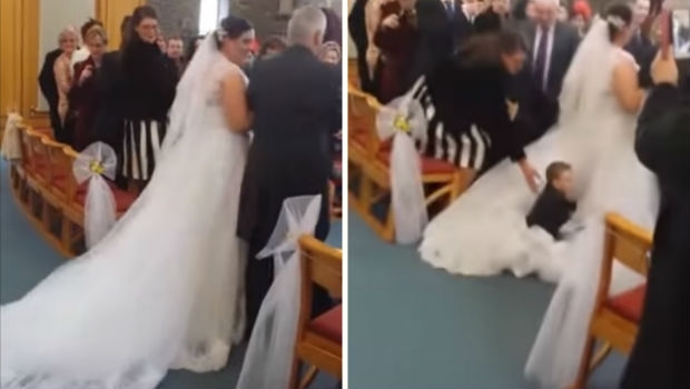 Hodala je prema oltaru kada je njezin veliki dan na trenutak zaustavio mali problem