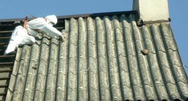 Azbestoza, udisanjem azbestnih vlakana., kancerogeno krovište