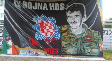 Skandalozno: Vandali išarali mural sa likom Hrvatskog časnika