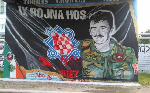 Skandalozno: Vandali išarali mural sa likom Hrvatskog časnika