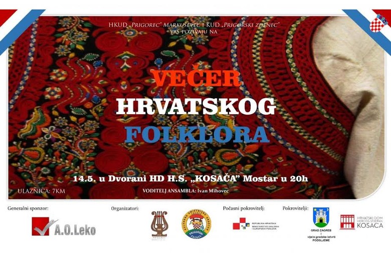 Večer hrvatskog folklora u Mostaru