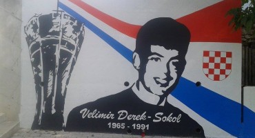 Velimir Đerek Sokol, mural, Imotski