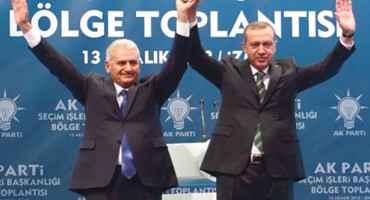 Binali Yildirim , Ahmet Davutoglu, Recep Tayyip Erdogan, Turska
