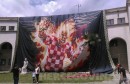 Mostar:  Na Kosači postavljen veliki transparent potpore Hrvatskoj