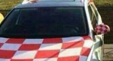 Podrška  nogometašima Hrvatske iz Beograda