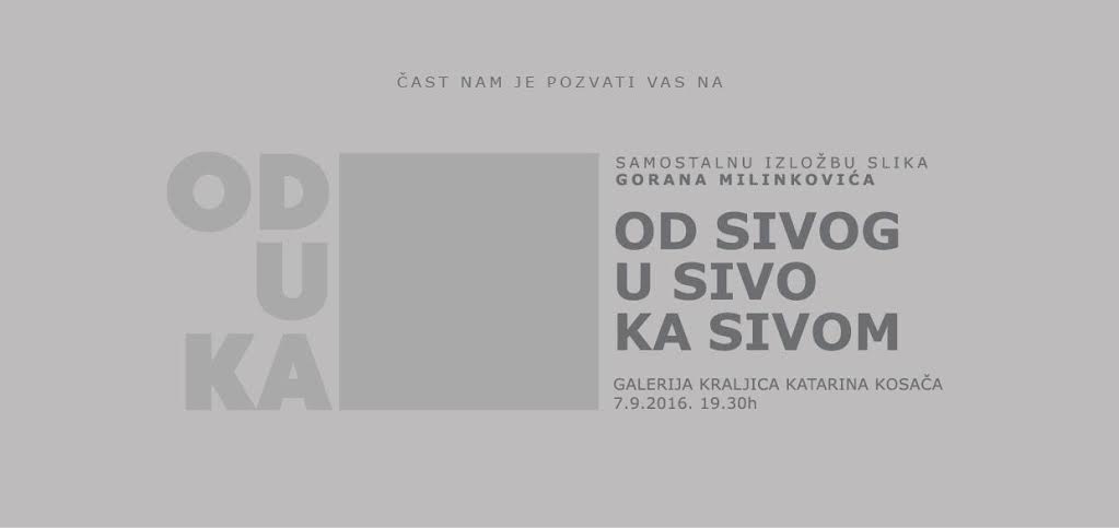 Samostalna izložba slika Gorana Milinkovića