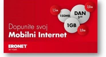 Mobilni internet korisnicima HT ERONET-a dostupan u novim opcijama
