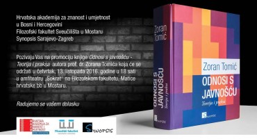 dr. sc. Zoran Tomić , knjiga