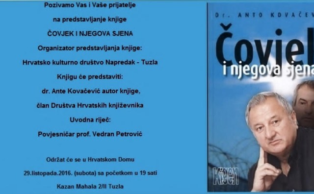 Predstavljanje knjige  dr. Ante Kovačevića Čovjek i njegova sjena