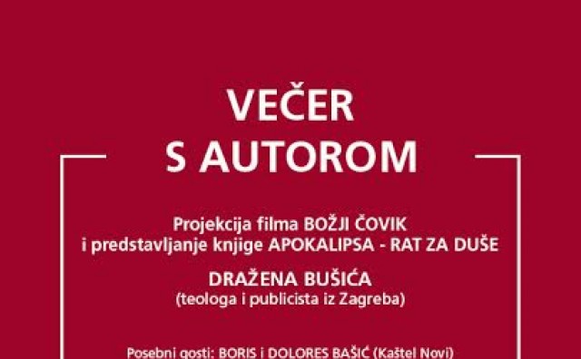 Dražen Bušić u Mostaru 14.10. - Projekcija novog filma i predstavljanje knjige