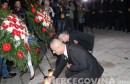 Mostar: Polaganje vijenaca u spomen hrvatskim braniteljima ispred Hrvatskog doma hercega Stjepana Kosače