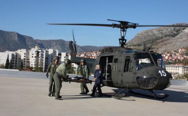 Na heliodrom mostarske bolnice prvi put sletio helikopter sa unesrećenim