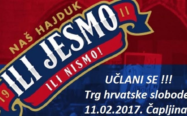Torcida Čapljina poziva na akciju učlanjenja u udrugu Naš Hajduk
