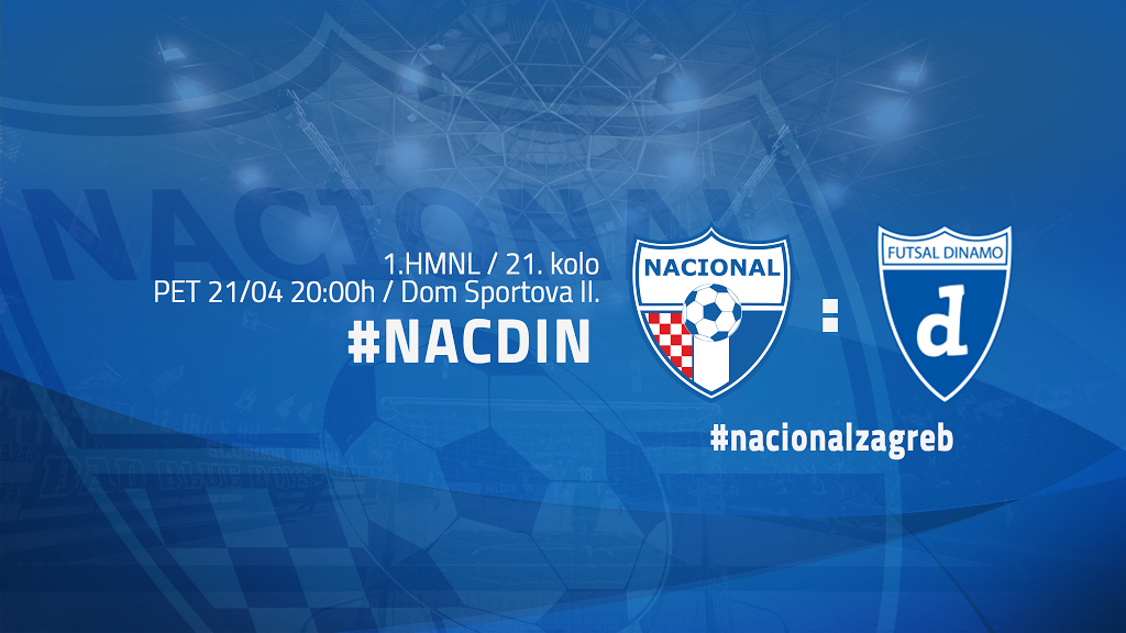 Večeras Nacional Zagreb - Futsal Dinamo