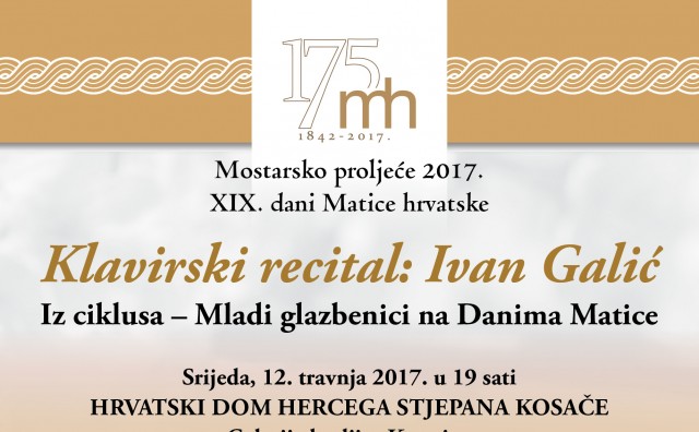 Klavirski recital – Ivan Galić