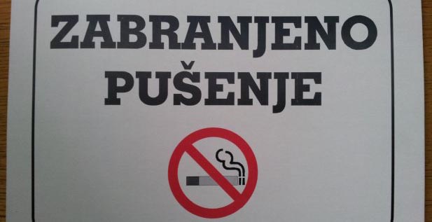 Policajci će kažnjavati sa 100 KM za pušenje cigareta u zatvorenim javnim prostorima