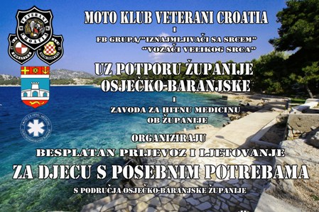 Moto klub Veterani - Croatia: Prijevoz djece s posebnim potrebama na more