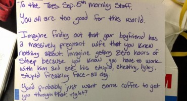 Doznala da joj je dečko oženjen pa ostavila ovo pismo konobarima omiljenog kafića