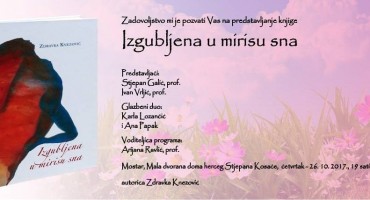 Promocija knjige Izgubljena u mirisu sna autorice Zdravke Knezović 