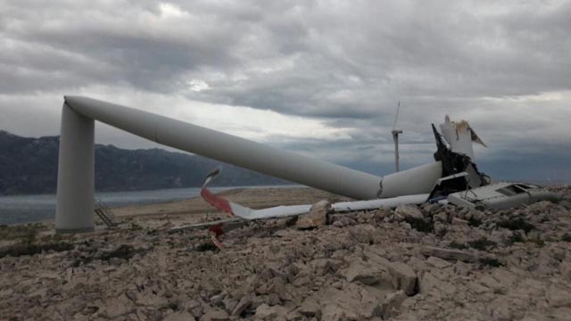 Olujna bura slomila propeler od vjetrenjače