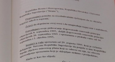 Daytonski sporazum pronađen na Palama - nije original