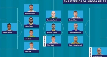 Dva bivša Plemića u najboljoj jedanaestorici 14. kola Prve slovenske lige