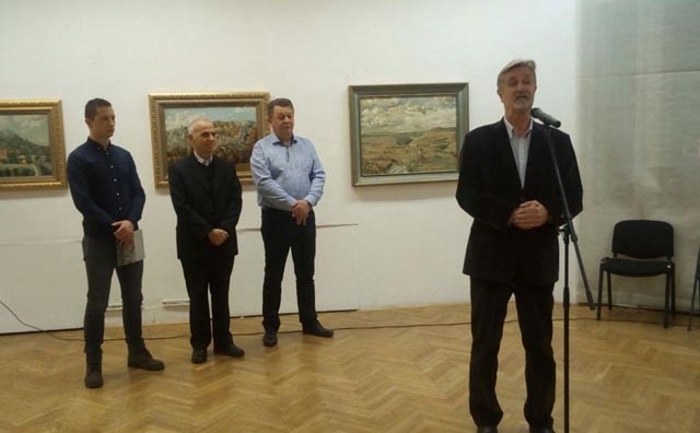Predsjednik Ćosić otvorio izložbu likovnih radova fra Mirka Ćosića u Umjetničkoj galeriji BiH u Sarajevu