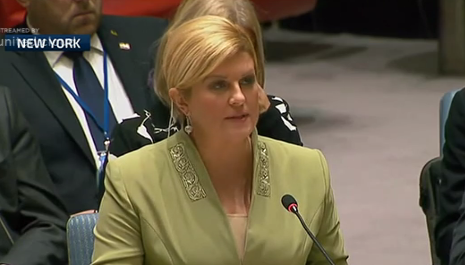 Kolinda Grabar Kitarović u UN-u: Šta je sa zločinima Armije BiH