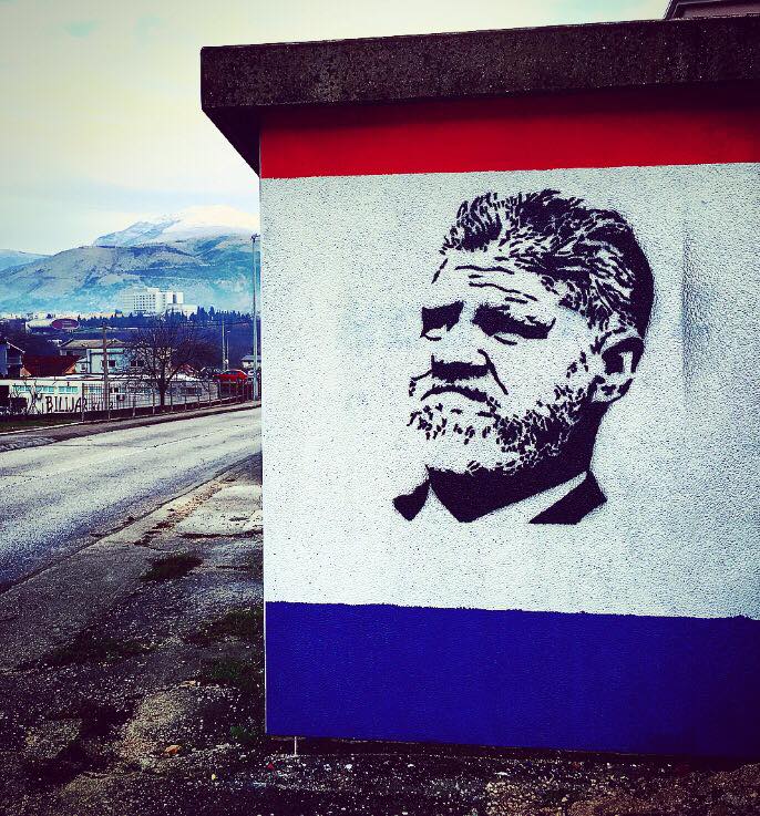 Mostar: Mural generalu Praljku u Ilićima