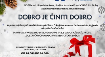 Humanitarna akcija: Dobro je činiti dobro u Stocu