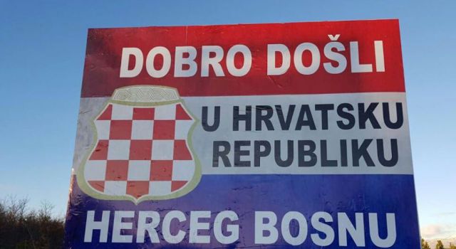  Veliki plakat na Kamenskom: Dobro došli u Hrvatsku republiku Herceg Bosnu”