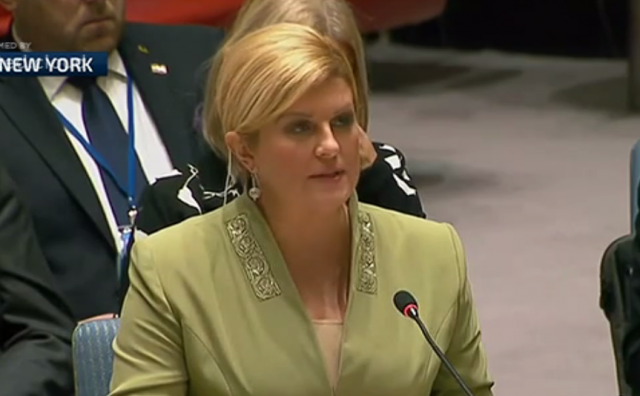 Kolinda Grabar Kitarović u UN-u: Šta je sa zločinima Armije BiH