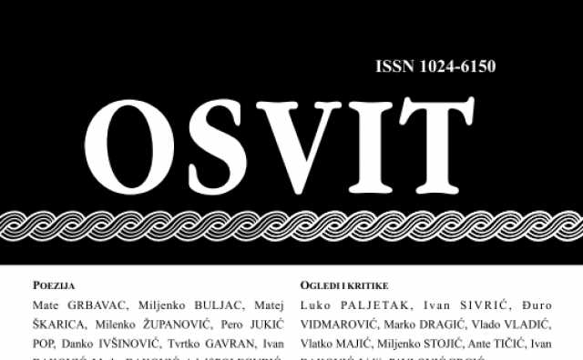 Novi broj časopisa Osvit 2017./2018. dostupan hrvatskoj javnosti 