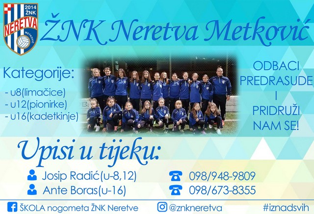 ŽNK Neretva: Upisi u tijeku