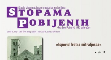 Izišao je 20. broj glasila 'Stopama pobijenih'