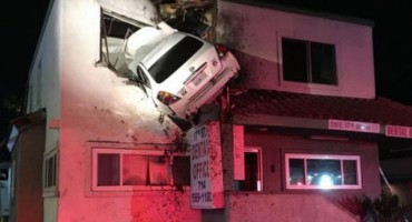 Automobil drogiranog vozača završio na katu stomatološke ordinacije