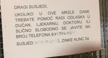 Oduševio susjede ovom porukom